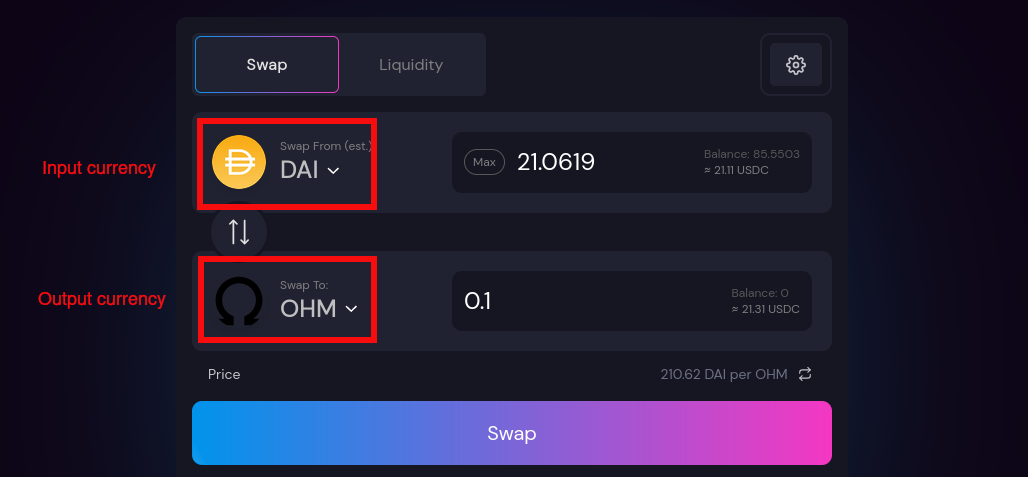 Make sure the output currency is FTW